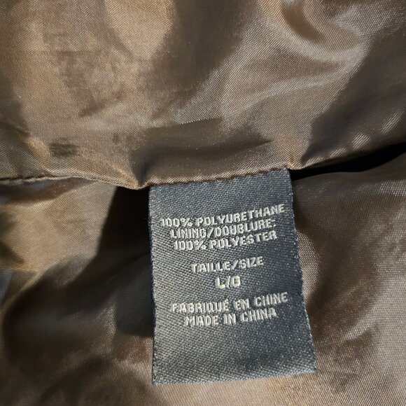 Suzy Shier Women's Brown Faux Cropped Leather Jacket - Size L - Picture 5 of 7